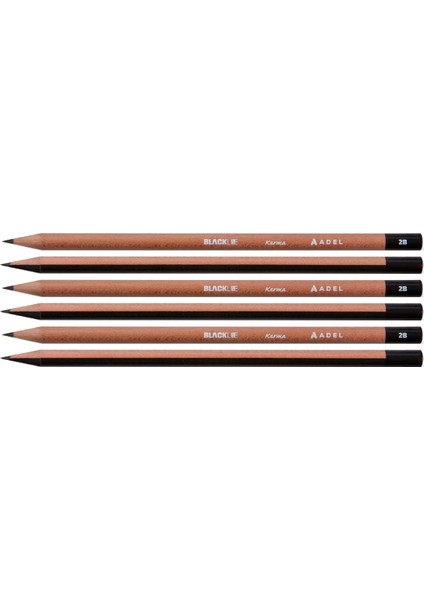 Blackline Karma 2b Yuvarlak Kurşun Kalem 6'lı