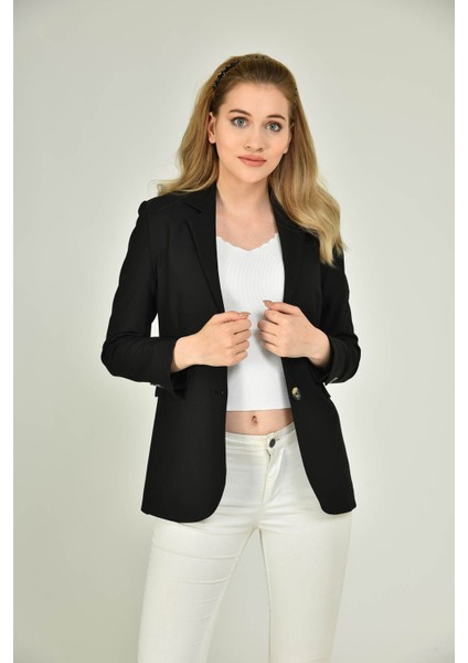 Kadın Düğme Detaylı Blazer Ceket fırsatları