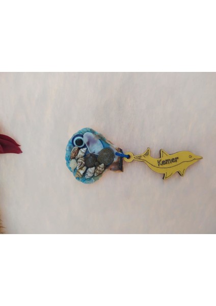 Magnet Deniz Kabuklu Yunus Balık Figürlü Kemer Yazılı Buzdolabı Süsü
