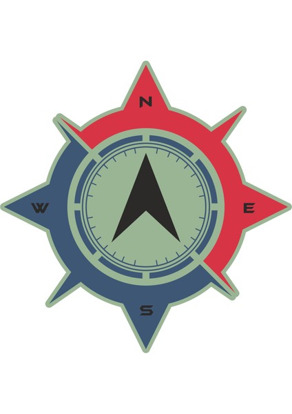 Outdoor Adventure Camping Pusula Sticker - 22095