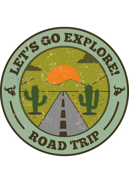 Sticker Atölyesi Outdoor Adventure Road Trip Sticker - 22075