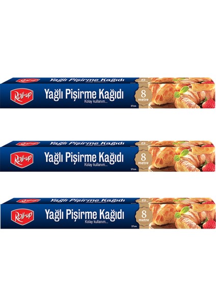 8 m Pişirme Kağıdı 37 cm 3lü Kutu Set