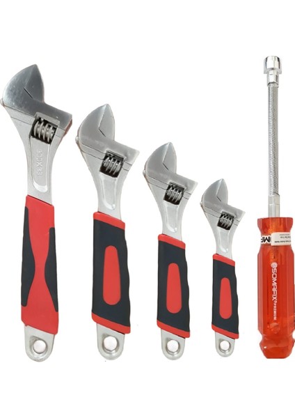 Somafıx Kayasan Kurbağacık Anahtar Takımı 6-8-10-12 Inç Somafix Asetat Flex Mafsallı Lokmalı TORNAVIDA13MM