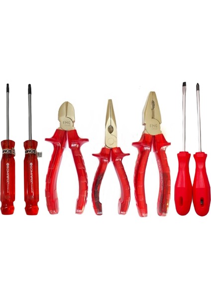 Kayasan Emg Pense 180MM Yankeski Kargaburun 160MM Somafix Asetat Torx Tornavida T30X100MM-T40X100MM Duz Yıldız Tornavida