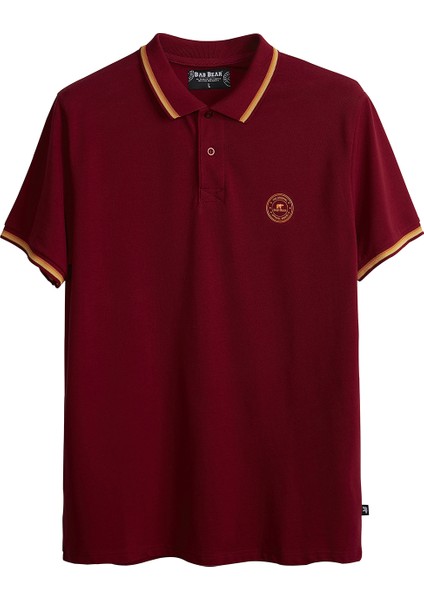 Erkek MAROON Polo Yaka T-shirt