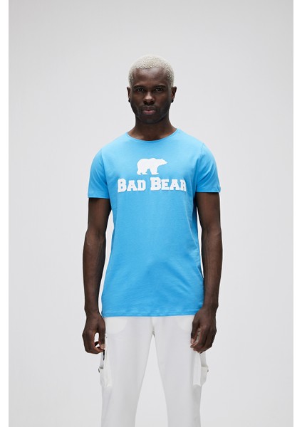 Bad Bear Bisiklet Yaka Mavi Erkek T-Shirt