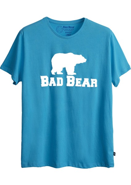 Bad Bear Bisiklet Yaka Mavi Erkek T-Shirt