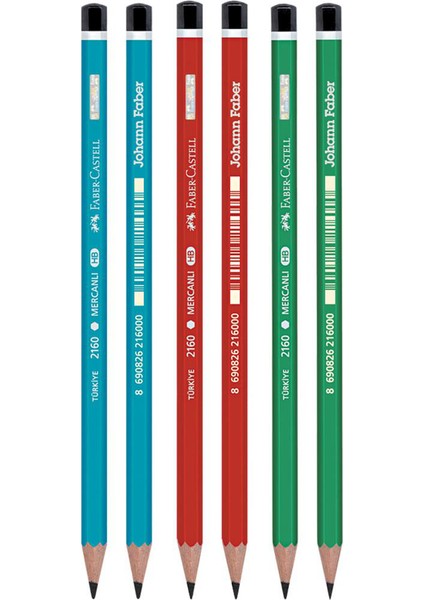 Mercanlı Kurşun Kalem 2160 6'lı