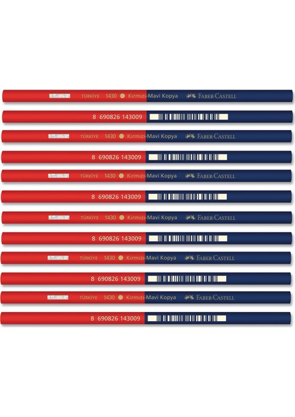 Mavi-Kırmızı Renkli Kurşun Kalem 72'li