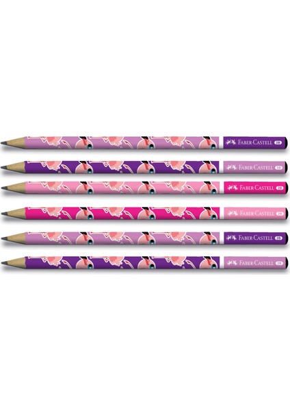 Flamingo 2b Yuvarlak Kurşun Kalem 6'lı