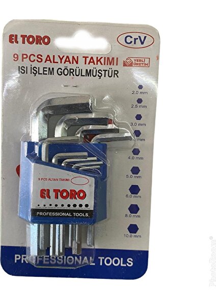 Mutlu Nalbur El Toro 9 Pcs Alyan Takımı Kısa