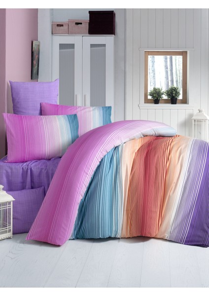 Tek Kişilik Polycotton Nevresim Takımı (Rainbow)