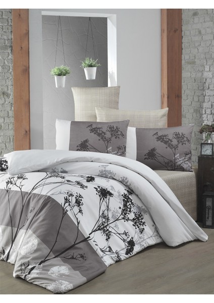 Çift Kişilik Polycotton Nevresim Takımı (Bellezza Kahve)