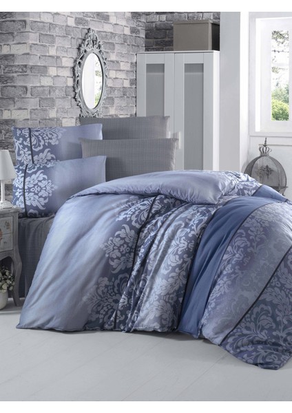 Çift Kişilik Polycotton Nevresim Takımı (Öykü Mavi)