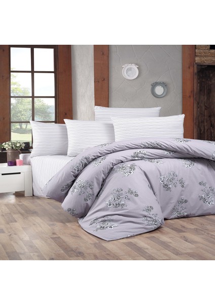 Tek Kişilik Ranforce Nevresim Takımı (Bouquet Lilac)