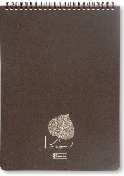 A4 Çizgili Linden Bloknot - Kahverengi