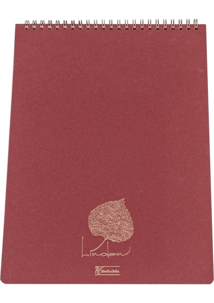 A4 Çizgili Linden Bloknot - Kırmızı