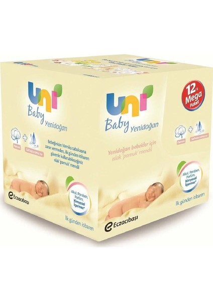 Islak Havlu Mendil Yeni Doğan 40 Yaprak 12 Li Set 480 Yaprak