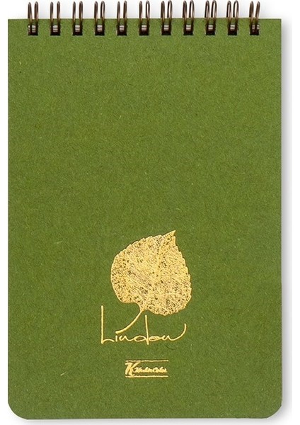 A6 Çizgili Linden Bloknot - Yeşil