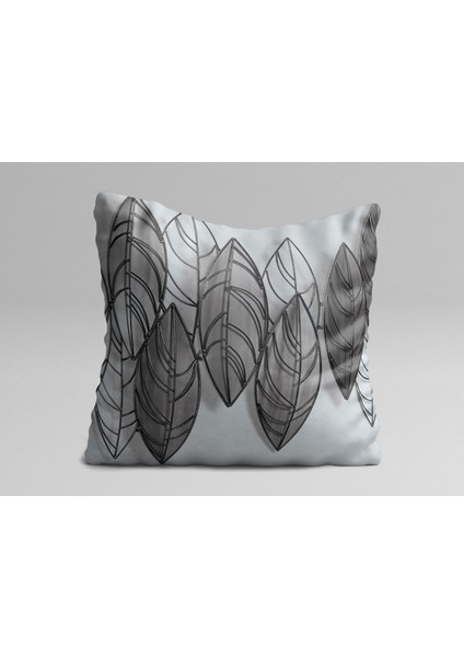 Karakalem Yaprak Çizimli Üçlü Yastık Kılıfı Seti fırsatları