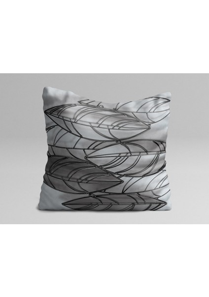 Karakalem Yaprak Çizimli Üçlü Yastık Kılıfı Seti indirimleri