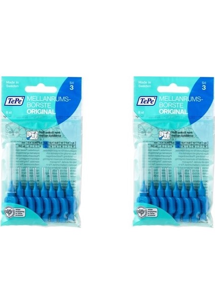 Arayüz Fırçası Mavi 0,6 mm 8'li 2 Paket