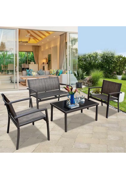 Evinizin Atölyesi 5li Bahçe Mobilyası Balkon Takımı ve Oturma Grubu