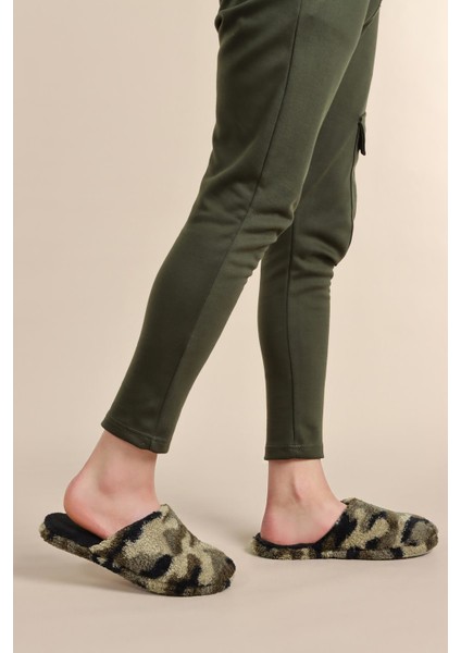 Erkek Ev Terliği Haki Kamuflaj