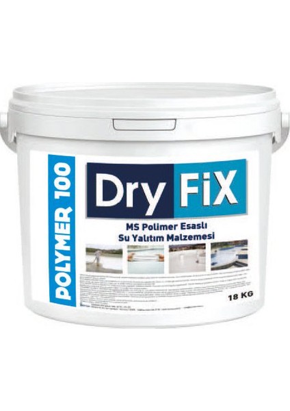 Polymer 100 Ms Polimer Esaslı Su Yalıtım Malzemesi 5 kg Beyaz