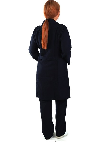 Eser - Bayan Alpaka Önlük - Çıtçıtlı - Lacivert 5xl