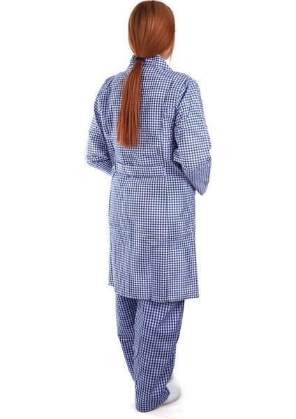 Eser - Bayan Pötikare Önlük - Çıtçıtlı - Mavi,beyaz L fırsatları