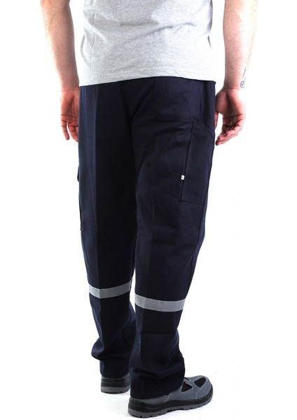 Eser - 7-7 Gabardin Kom.cepli Iş Pantolonu Reflektörlü - Kışlık-Lacivert L