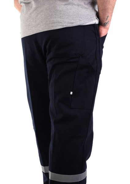Eser - 7-7 Gabardin Kom.cepli Iş Pantolonu Reflektörlü - Kışlık-Lacivert L