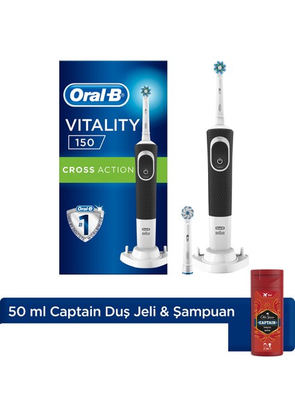 D150 Şarjlı Diş Fırçası + Yedek Başlık + Old Spice Duş Jeli 50 ml