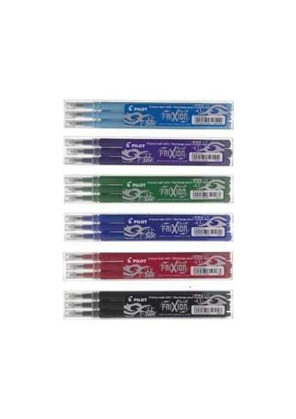 Frixion Silinebilir Roller Uçlu Kalem Yedeği 3'lü Siyah Renkli Kalem Seti