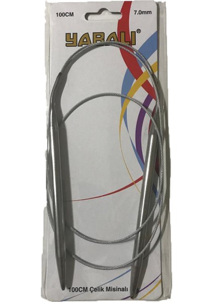 Çelik Misinalı Örgü Şişi 100 cm No:7
