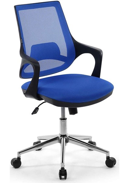Skagen Mavi Ofis Çalışma Koltuğu Metal Ayaklı Bilgisayar Koltuğu