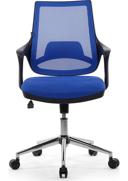 Skagen Mavi Ofis Çalışma Koltuğu Metal Ayaklı Bilgisayar Koltuğu