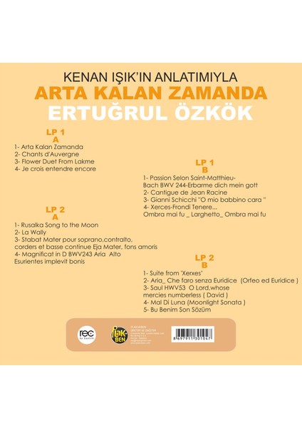 Ertuğrul Özkök – Arta Kalan Zamanda (Kenan Işık Anlatımıyla) Plak