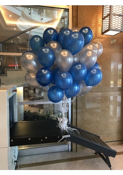 Lacivert Metalik Balon 10 Adet