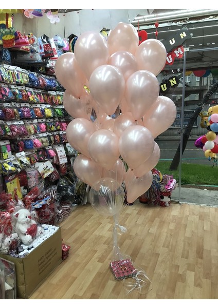 Rose Gold Metalik Balon 10 Adet