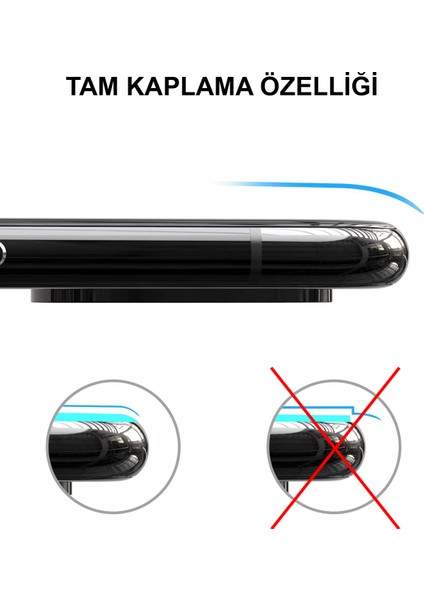 Oppo Ax7 Tam Kaplayan Temperli Ekran Koruyucu Cam