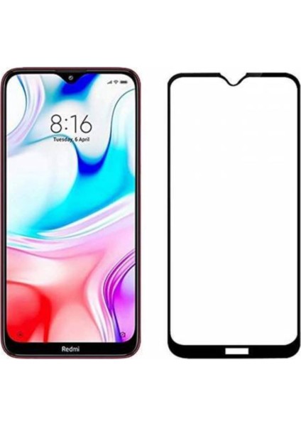 Xiaomi Redmi 8 Tam Kaplayan Temperli Ekran Koruyucu Cam