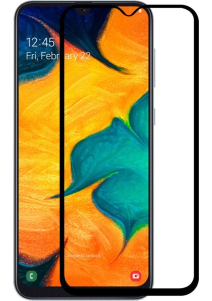 Samsung Galaxy A30 Tam Kaplayan Temperli Ekran Koruyucu Cam