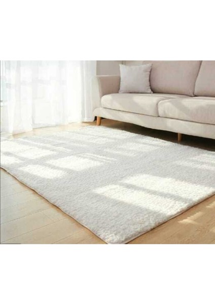 Post Peluş Beyaz Kaymaz Taban Halı - Yolluk Özel Ölçü Kesme fiyatları