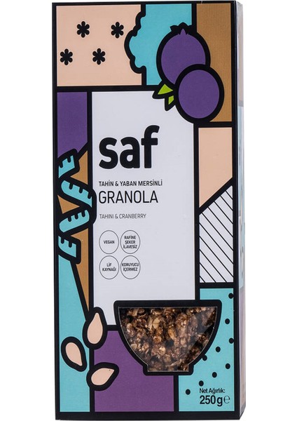 Saf Tahin & Yaban Mersinli Granola 250 gr