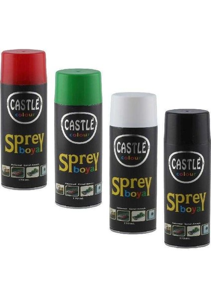 Sprey Boya Castel 400 ml Kırmızı