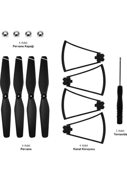 CDA01 Drone Aksesuar Paketi CX015-SD01 Uyumlu