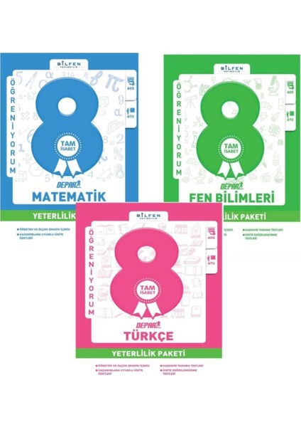 8. Sınıf Matematik Fen Türkçe Depar Seti