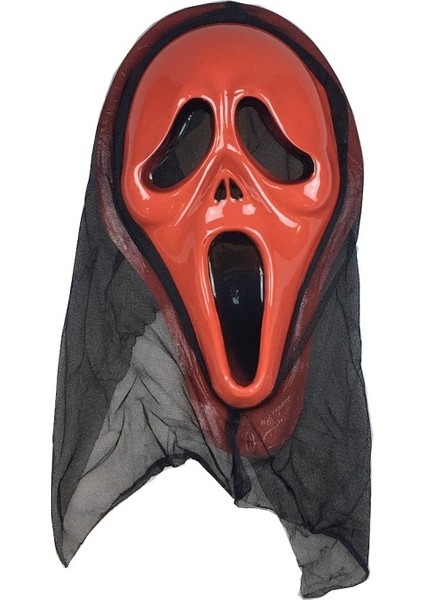 Cadılar Bayramı Halloween Kırmızı Ekonomik Çığlık Maske